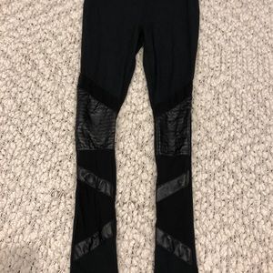 Hollister Mesh and Leather detail leggings